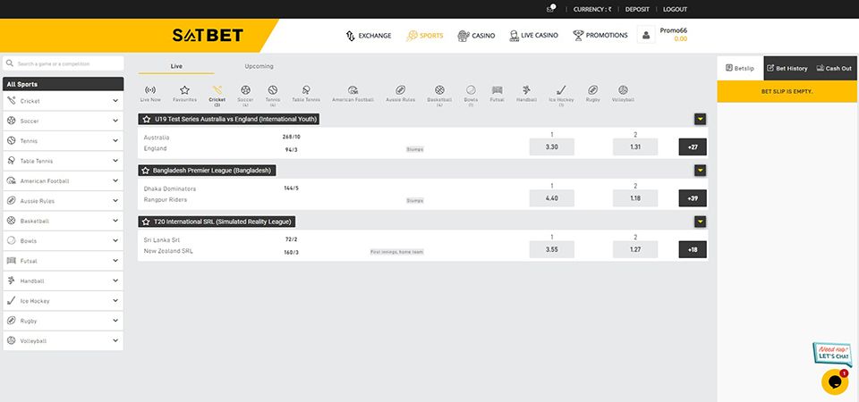 satbet types of sports